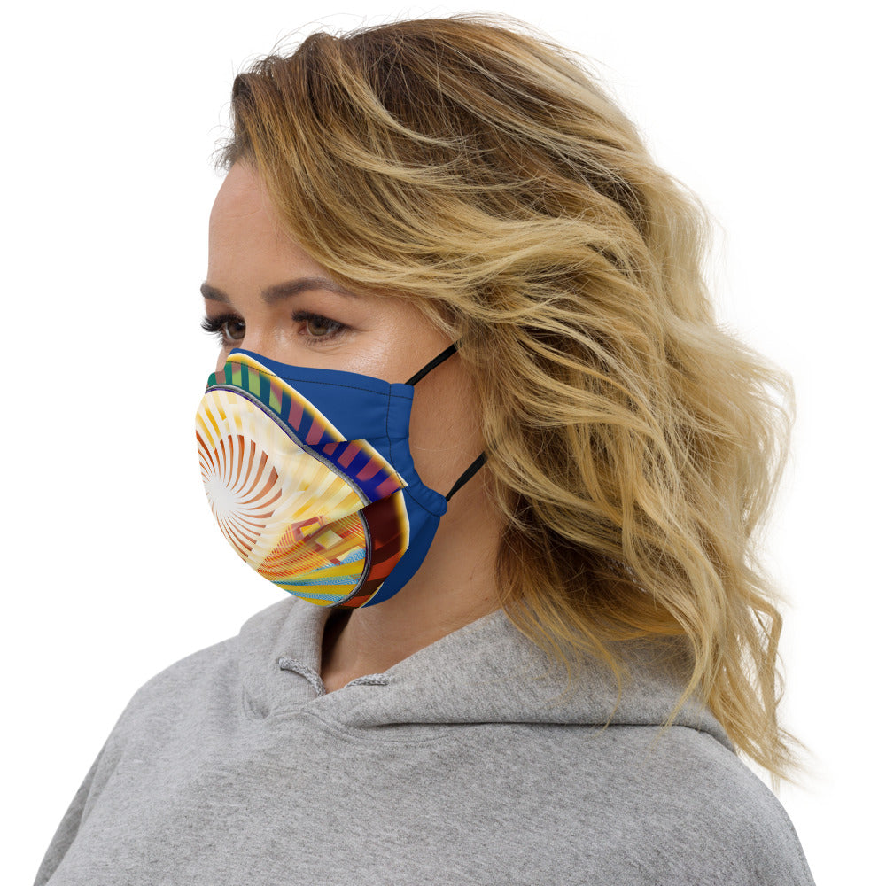 Premium face mask, The Heart Over San Francisco