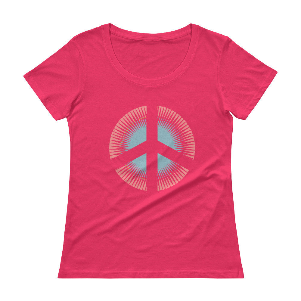Peace Sign Ladies' Scoopneck T-Shirt