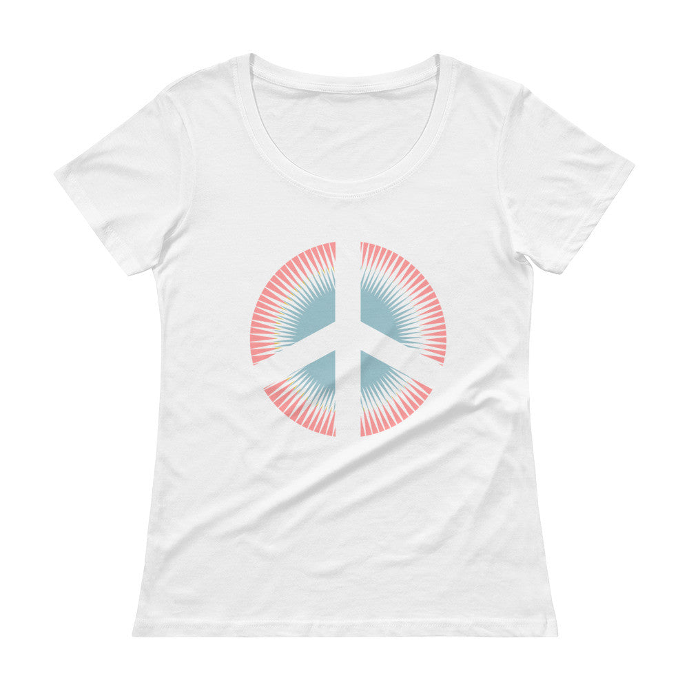 Peace Sign Ladies' Scoopneck T-Shirt