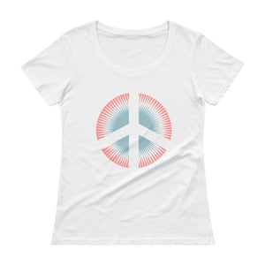 Peace Sign Ladies' Scoopneck T-Shirt