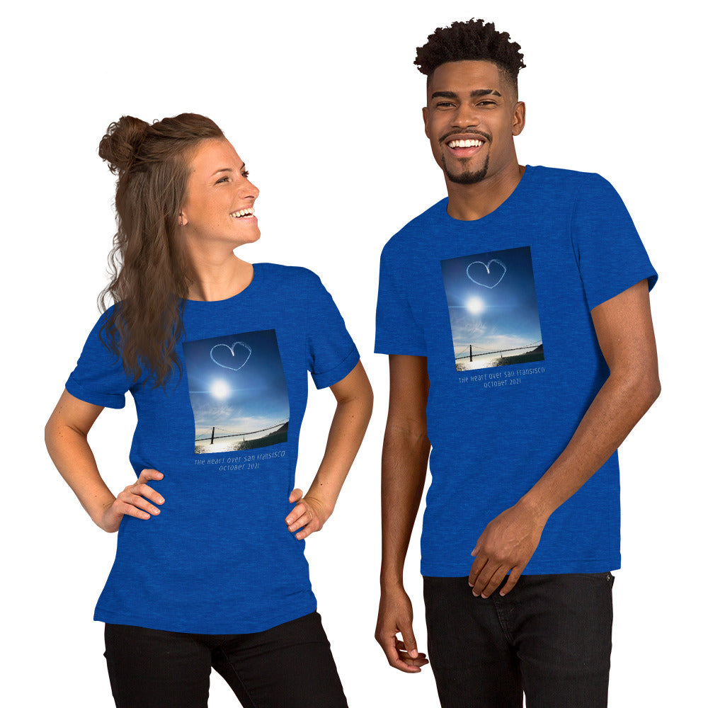 Short-Sleeve Unisex T-Shirt, The Heart Over San Francisco photo