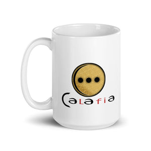 White glossy mug, Shield of the Queen Calafia