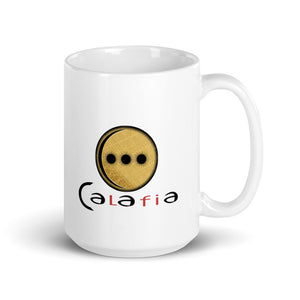 White glossy mug, Shield of the Queen Calafia