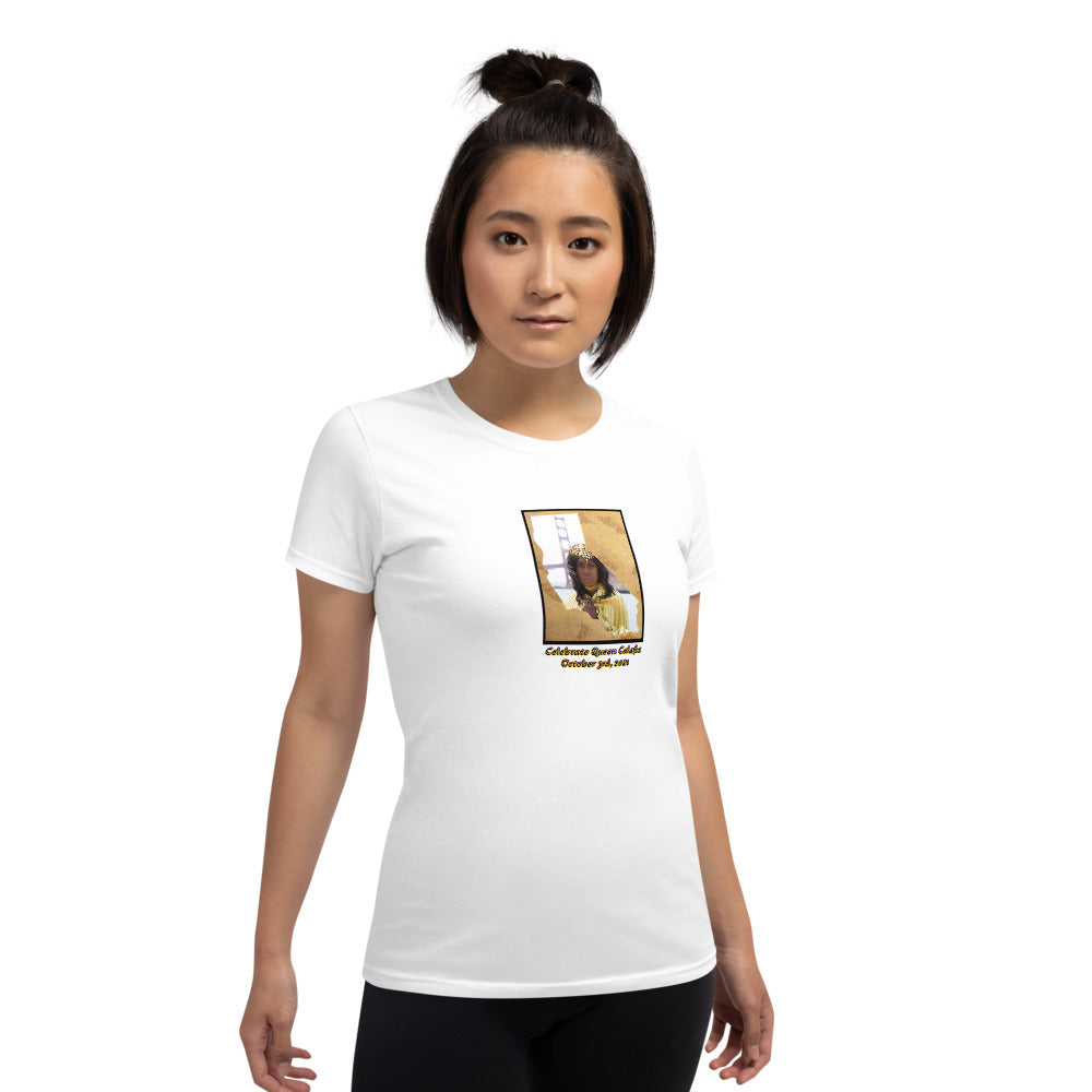 Women's short sleeve t-shirt, California Queen Calafia